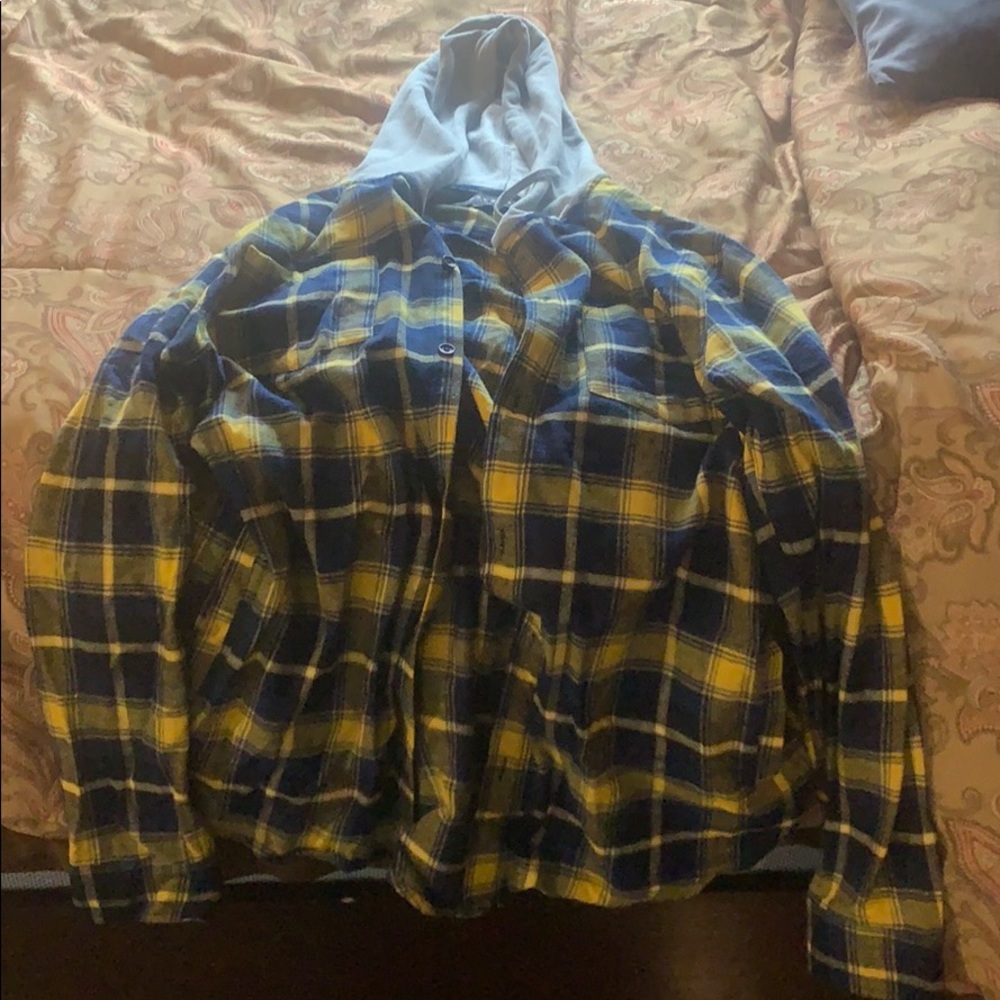 PacSun Flannel Hoodie Large